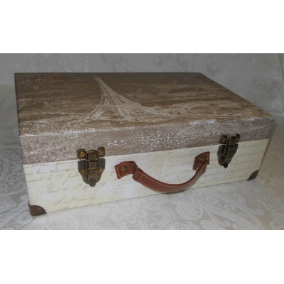 Punch Studio Decorative Vintage Paris Valet Suitcase Luggage Memory Gift Box NEW 802126619735  372385410603